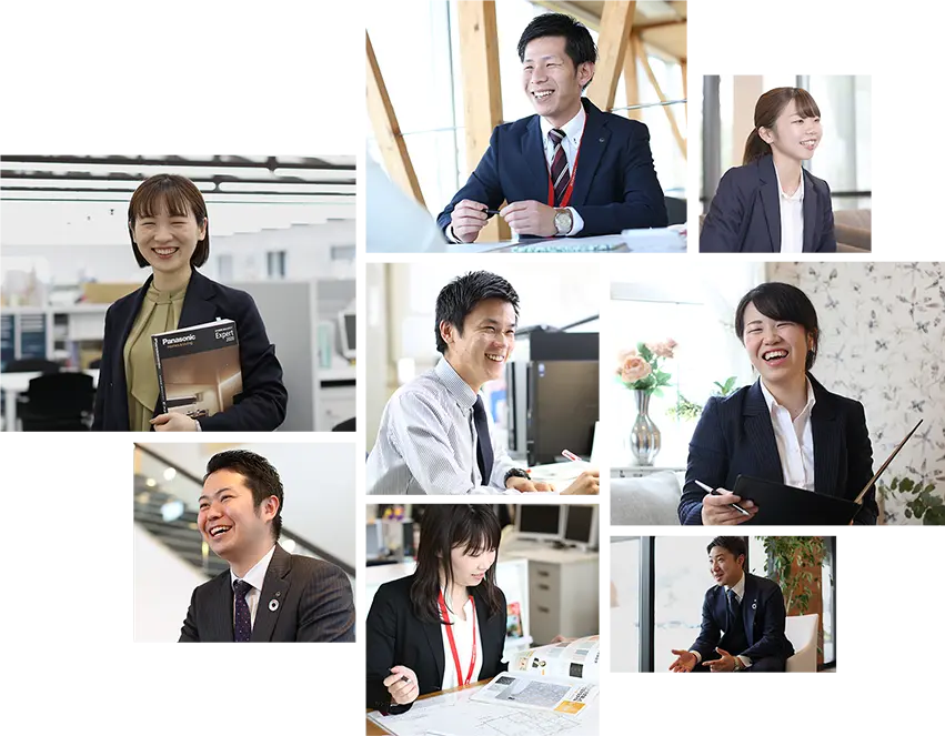 色々な担当者の笑顔の写真